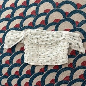 Missguided Mesh Bardot Crop Top